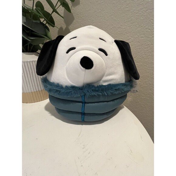 Squishmallows Peanuts Christmas Holiday Snoopy in Puffer Jacket 8" NWT Winter - Picture 1 of 6